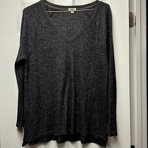 Dylan long sleeve waffle knit top size XL
